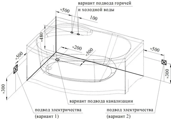 Акриловая ванна Vannesa 2-01-0-1-1-213 белый