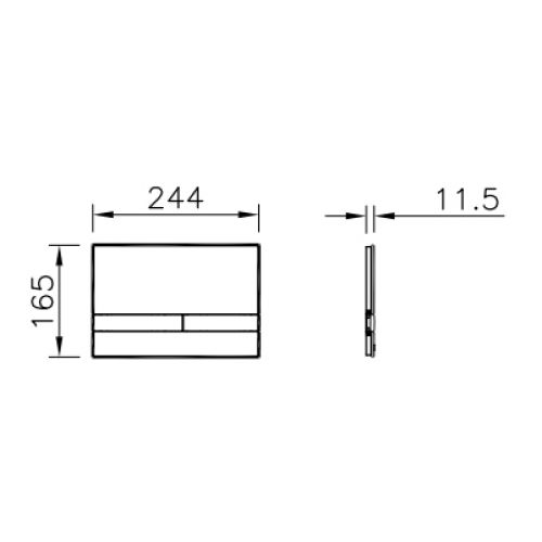 Клавиша смыва VitrA Concealed Cisterns 740-1380 хром