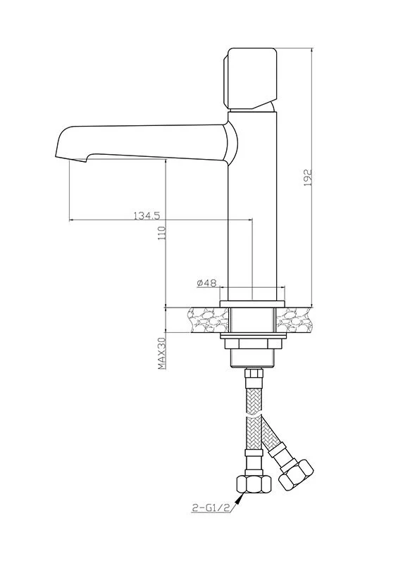 Смеситель для раковины Agger Slim A2202100 хром