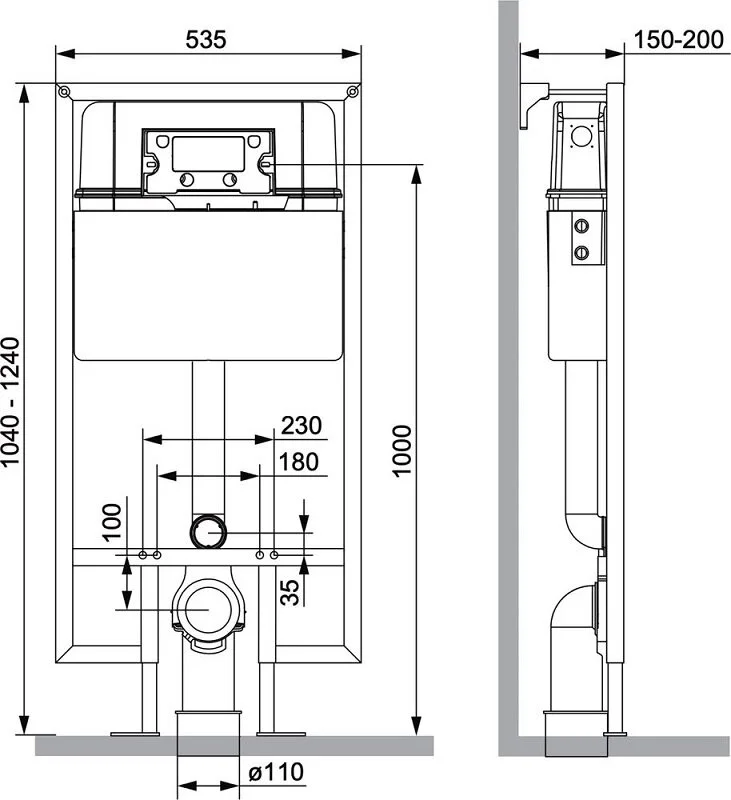 Инсталляция для унитаза Stworki, клавиша белая, 510163/230824