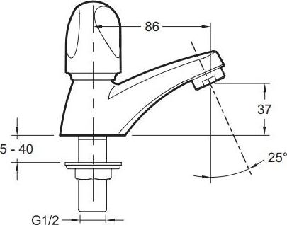 Смеситель для раковины Jacob Delafon Galeo CD E72922-CP