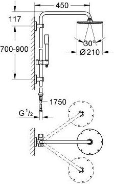 Душевая система Grohe Rainshower Classic 27030000