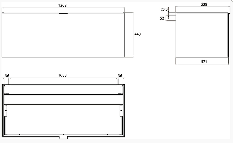 Тумба под раковину Emco Vanity Units 120 9583 274 21 белый