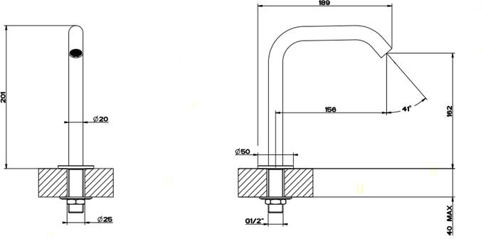 Излив для раковины Gessi 316 54091#239, steel brushed