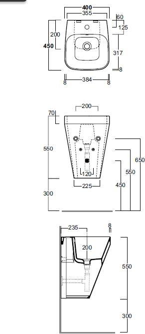 Раковина 40 см Simas Baden Baden BB13bi*1