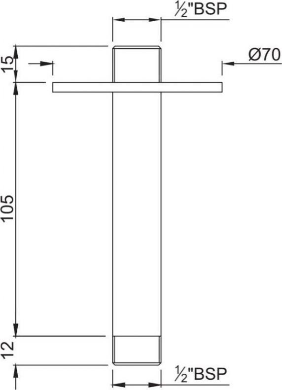 Кронштейн для верхнего душа Jaquar Shower SHA-CHR-475L100 хром