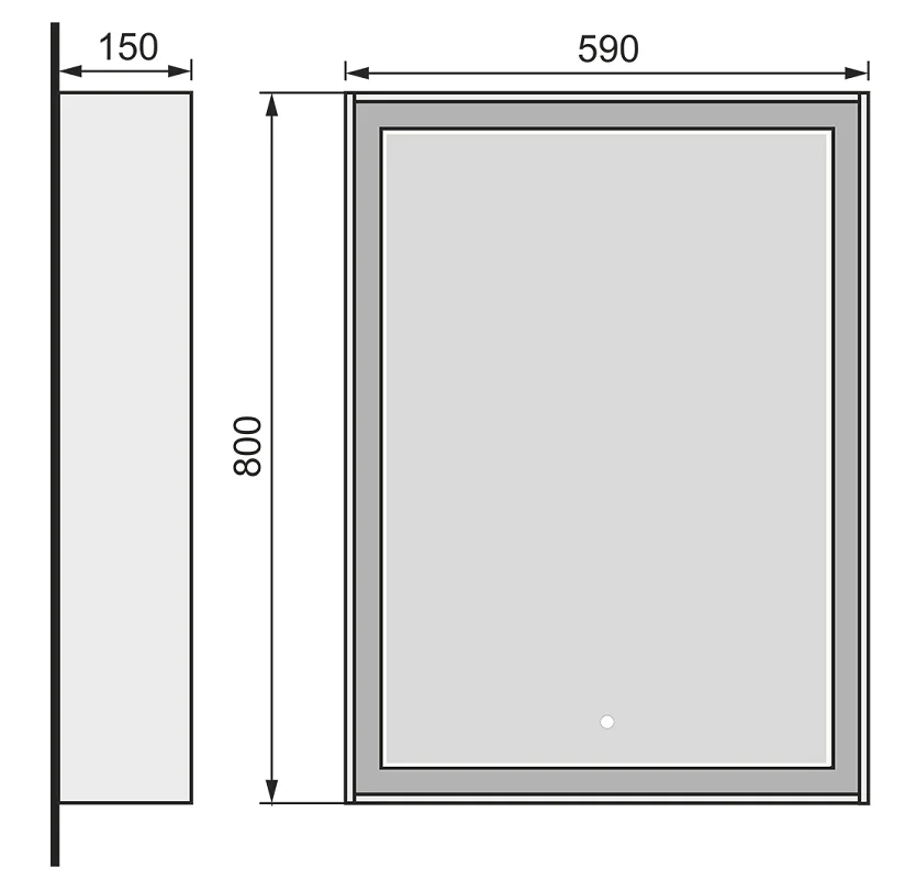 Зеркало Raval Frame Fra.02.60/W белый