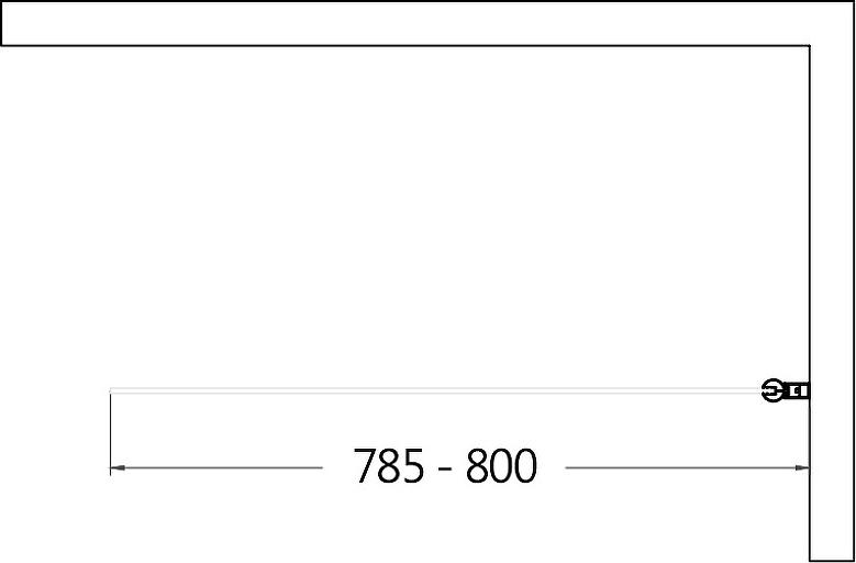 Шторка на ванну AQUAme 80 AQM2859-R правая, профиль черный, стекло прозрачное