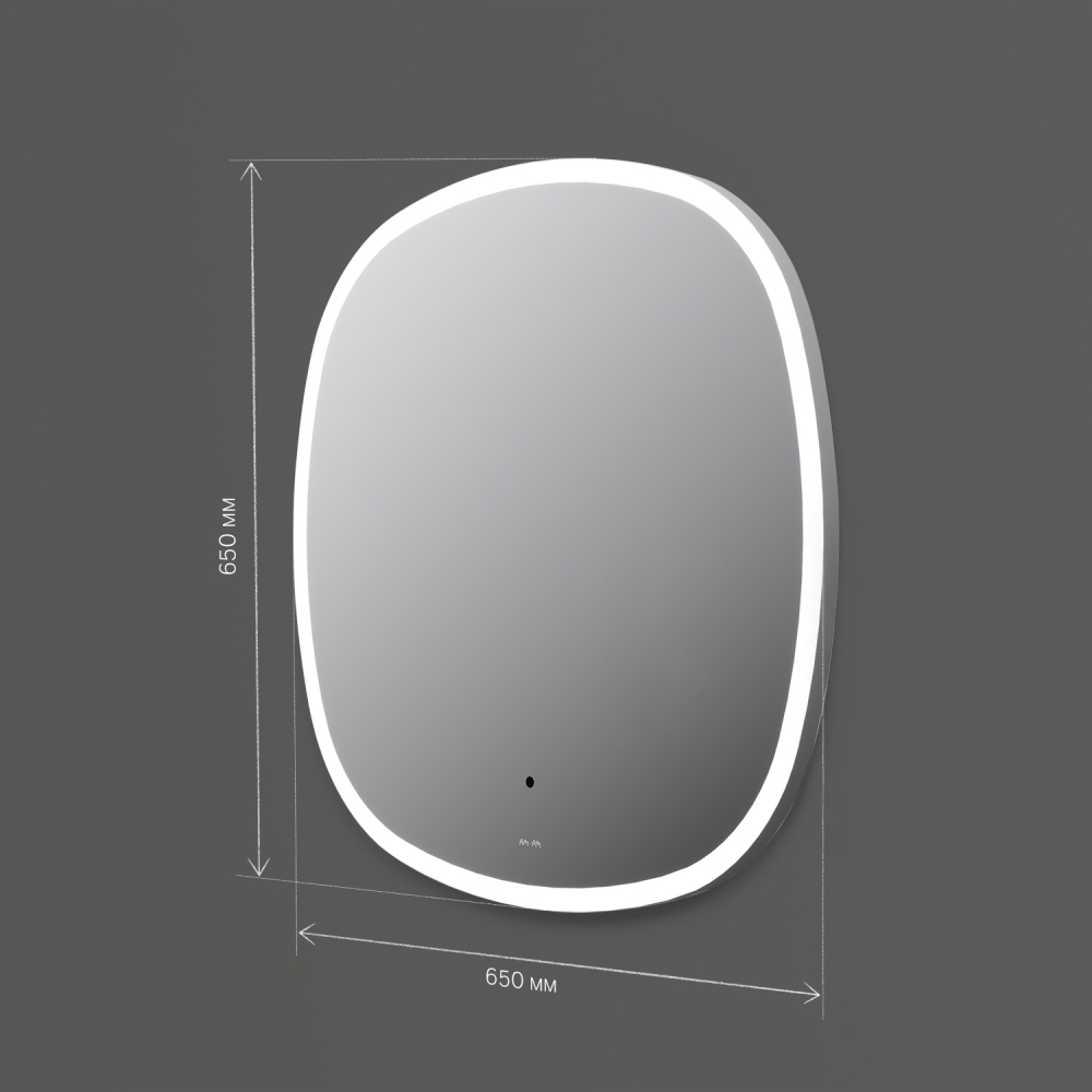 Зеркало AM.PM Func 65 M8FMOX0651WGS с подсветкой, белый