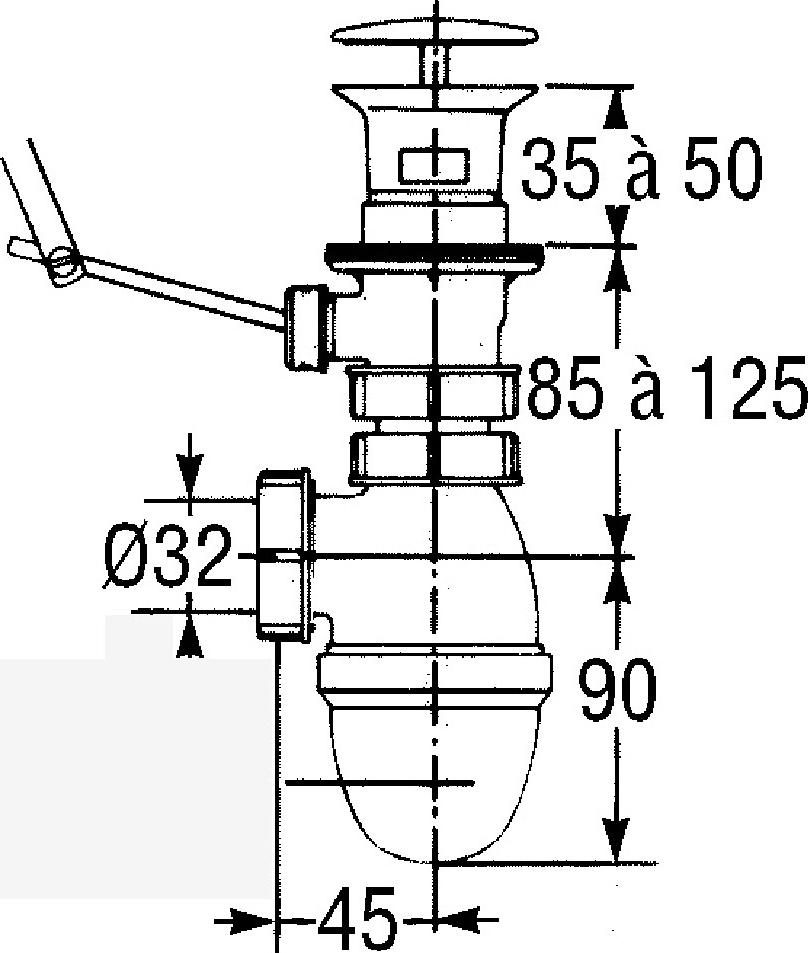 Сифон для раковины Jacob Delafon E62000-NF, без отделки