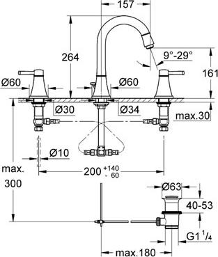 Смеситель для раковины Grohe Grandera 20389IG0