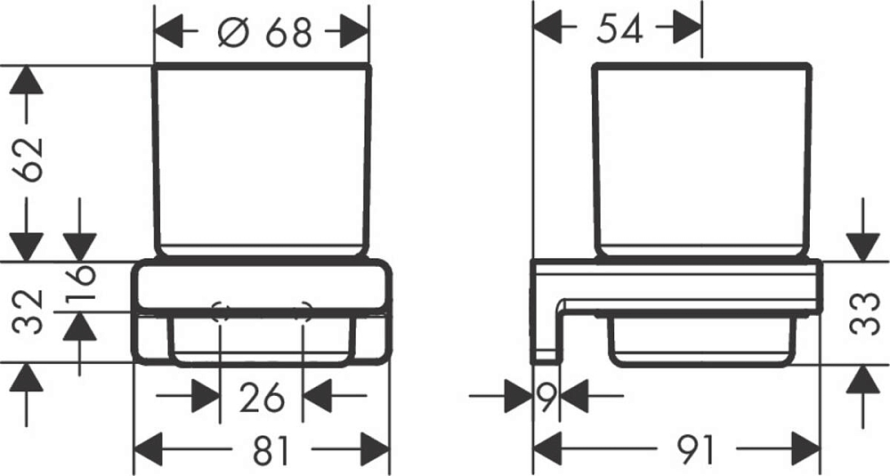 Стакан Hansgrohe AddStoris 41749140, матовая бронза