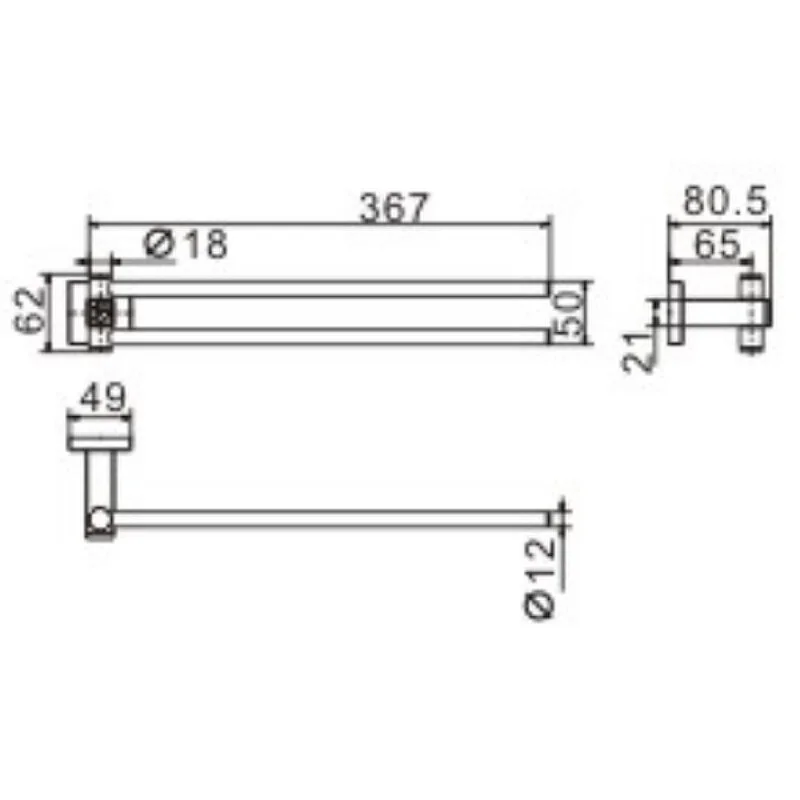 Полотенцедержатель CeramaLux Venezia 88608-1 хром