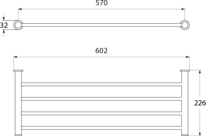 Полка Iddis Renior L0410A хром