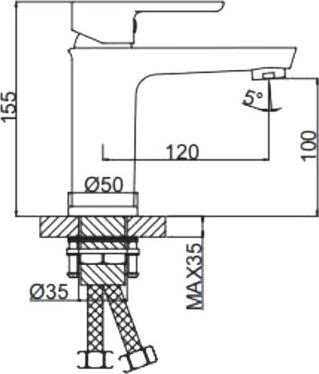 Смеситель для раковины Gappo G1068