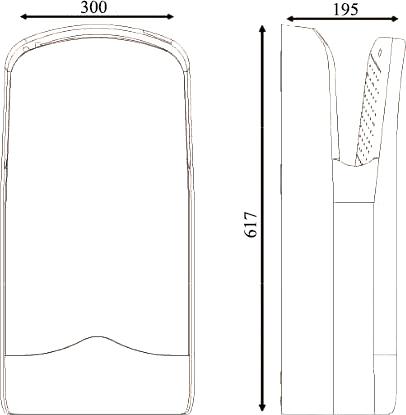 Сушилка для рук Nofer V-Jet 01303. AB