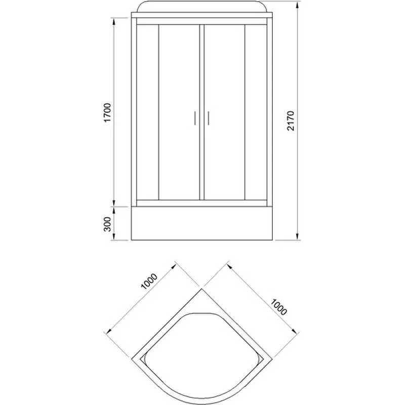 Душевая кабина Royal Bath Eko RB-EKO100CK-WM