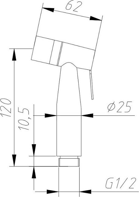 Душ гигиенический Aquanet Steel 225491