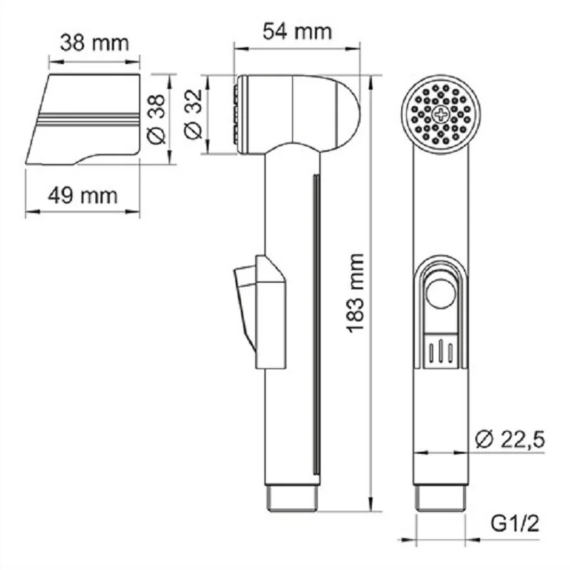 Душ гигиенический WasserKRAFT Mindel 8500 А85056 белый