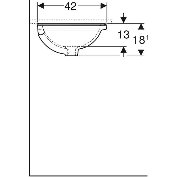 Раковина 48 см Geberit VariForm 500.750.01.2, белый