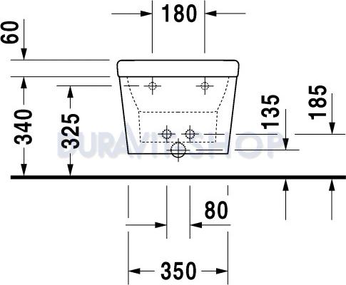 Подвесное биде Duravit Esplanade 2265100000