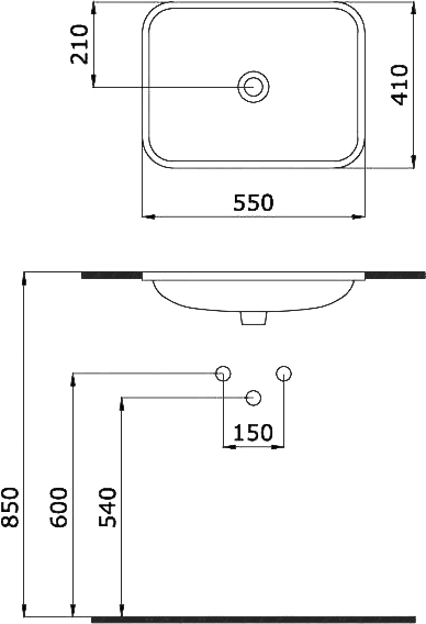 Раковина Bocchi Scala Arch 1006-001-0125 белый