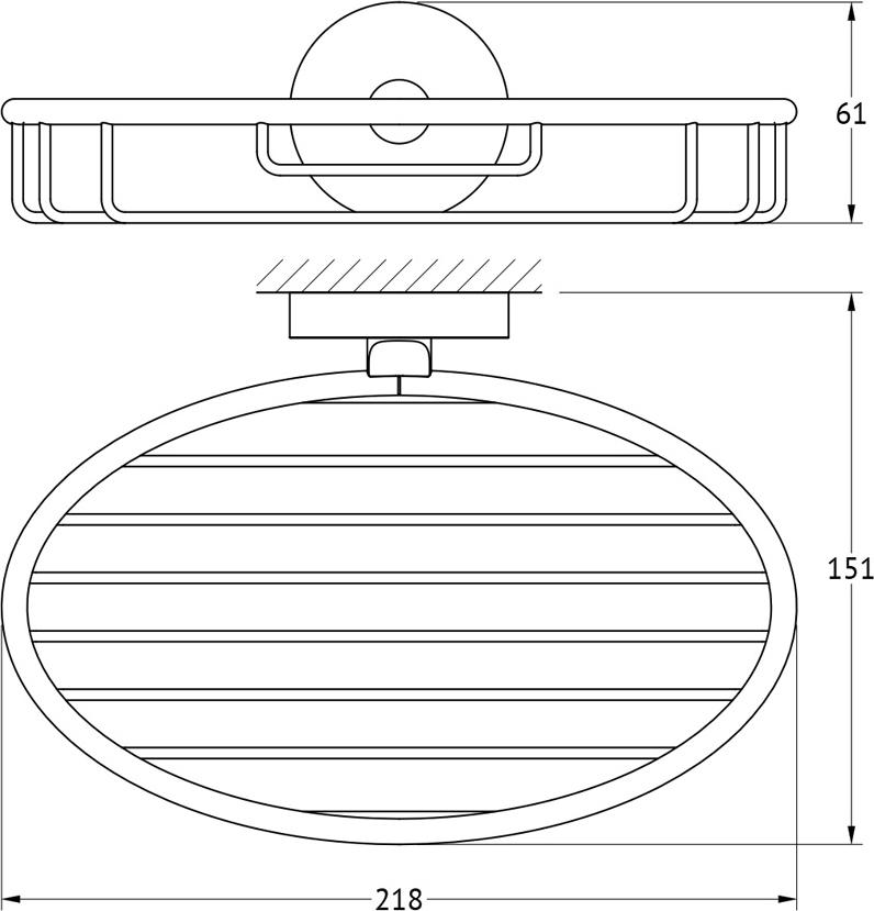 Полка Ellux Elegance ELE 013 22 см