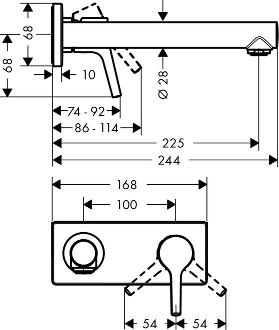 Смеситель для раковины Hansgrohe Talis S 72111000, хром