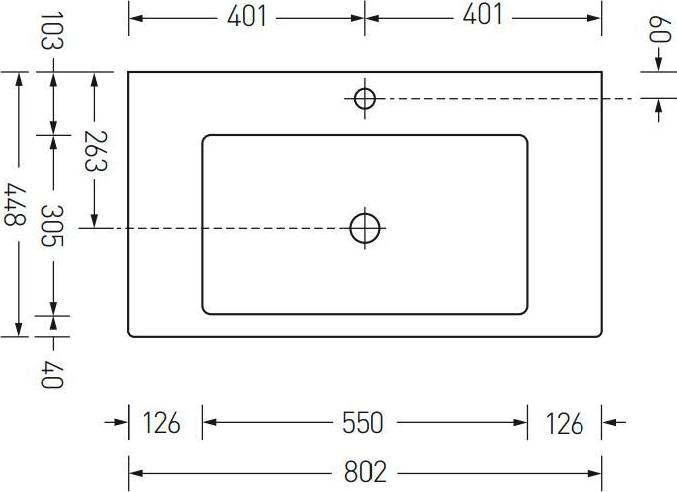 Раковина Aquaton Римини 80 1AX115WBXX000, черный