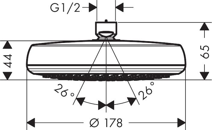 Верхний душ Hansgrohe Crometta Overhead shower 160 1jet 26577000