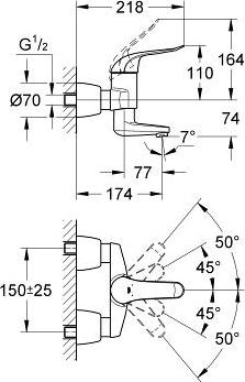 Смеситель для раковины Grohe Euroeco Special 32768000