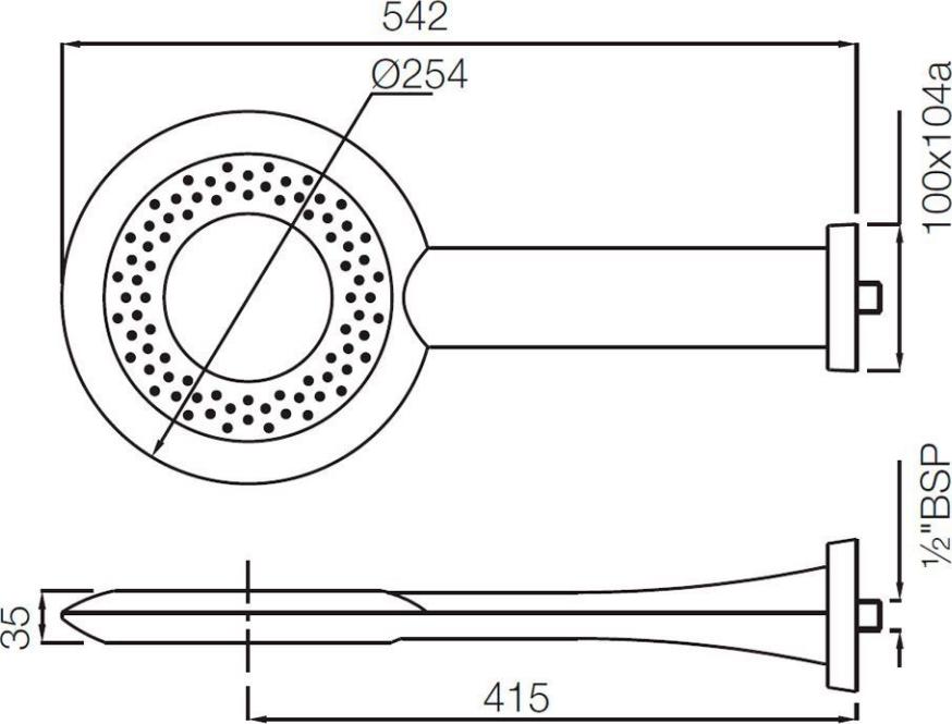 Верхний душ Jaquar Rain Shower OHS-CHR-1765 хром