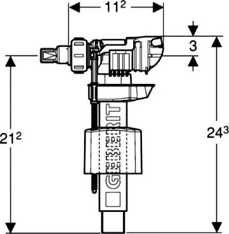 Впускной клапан Geberit 281.004.00.1 Impuls380 3/8" и 1/2"