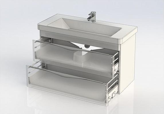 Тумба с раковиной Aquanet Орлеан 105 00213059, белый