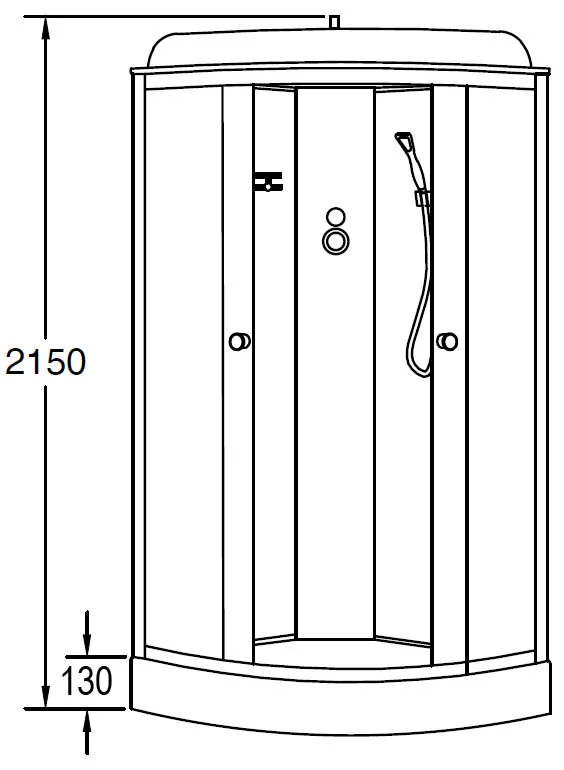 Душевая кабина Loranto Sunway CS-6611 F, 100*100*215