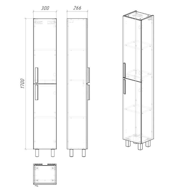 Шкаф-пенал Grossman Neo 303042 белый