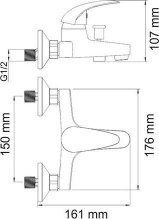 Смеситель для ванны Wasserkraft Isen 2601