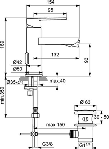 Смеситель Ideal Standard IdealSmart B0461AA для биде