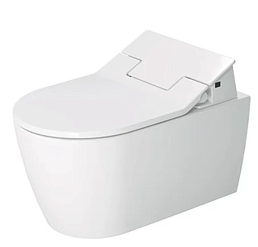 Подвесной унитаз Duravit Me by Starck 2528590000 Rimless с крышкой-сиденьем SensoWashSlim 611000002000300 Soft close, с функцией биде