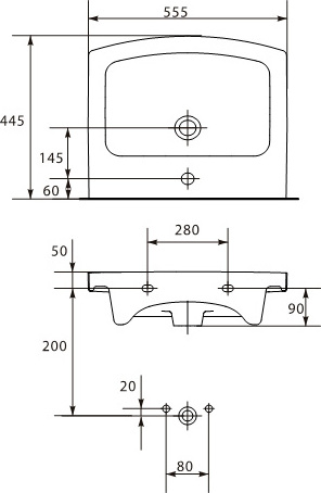 Раковина Cersanit Easy ES 55 B