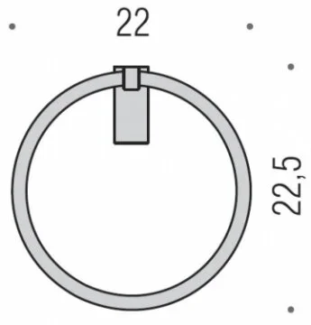Полотенцедержатель Colombo Luna В0111.000 хром