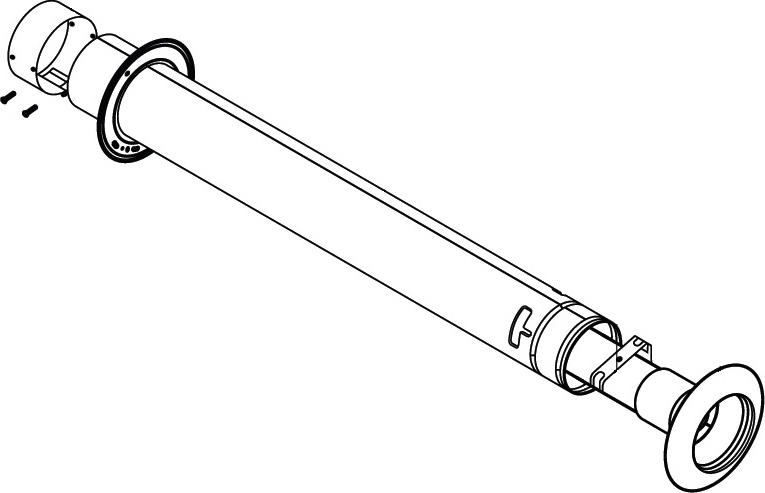 Дымоход Protherm 60/100 (высота: 1 м) горизонтальный без отвода