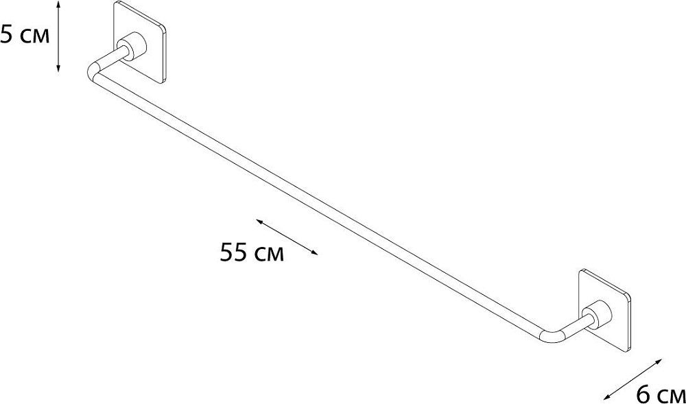 Полотенцедержатель Fixsen Square FX-93101A хром