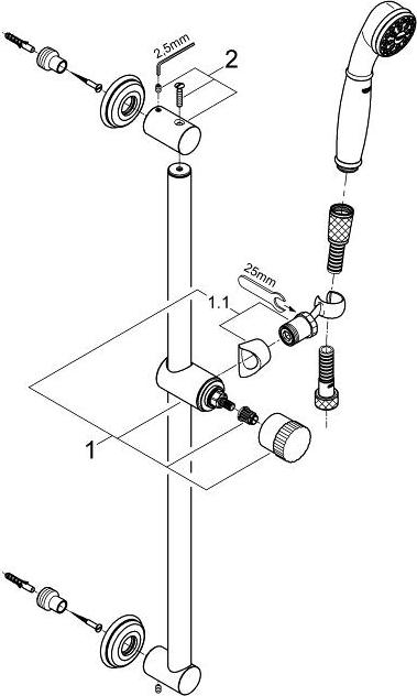 Душевой гарнитур Grohe SINFONIA 28975000