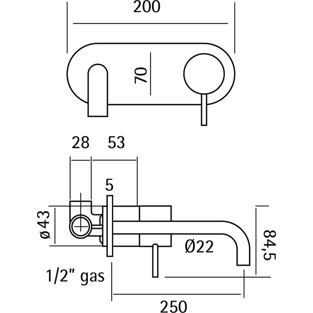 Смеситель для раковины Huber Lynox LX002514D1 серый