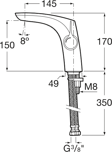 Смеситель для раковины Roca Insignia 5A323AC00