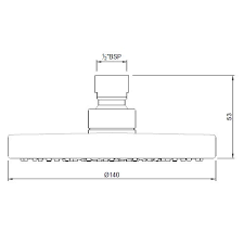 Верхний душ Jaquar Rain Shower 140мм OHS-CHR-1757 хром