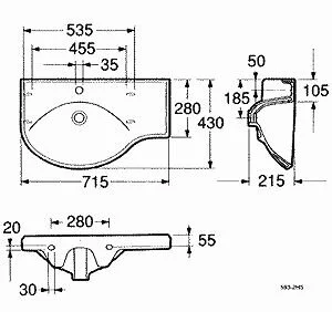 Раковина Gustavsberg Basic GB1059326109 белый