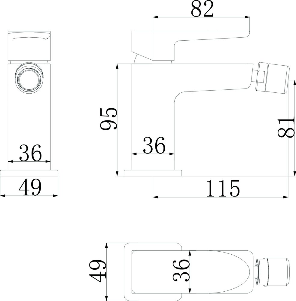 Смеситель для биде Omnires Siena SN7320CR, хром