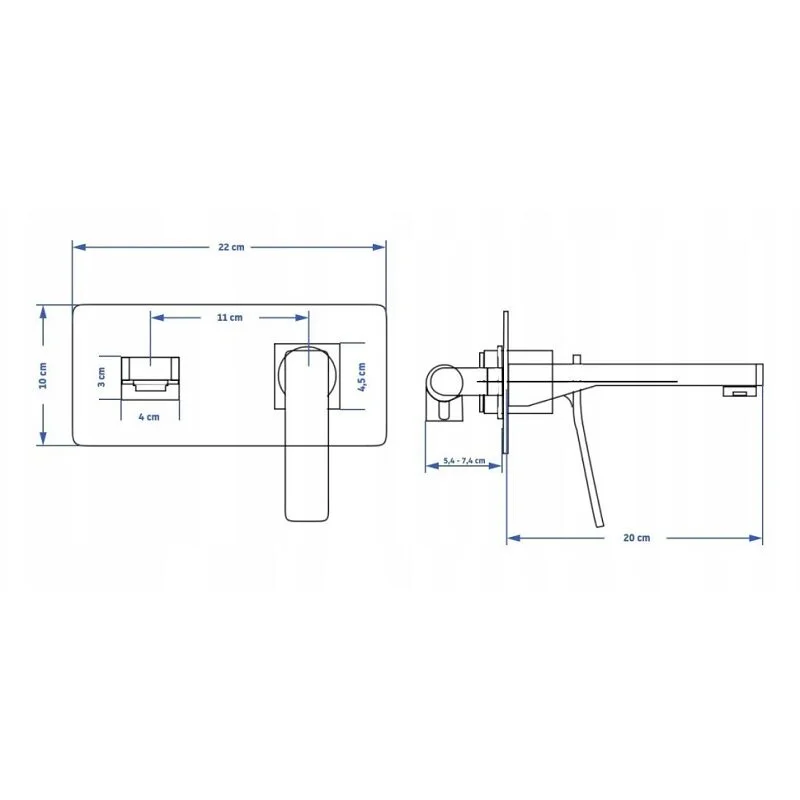 Смеситель для раковины Rea Sonic REA-B0181 черный